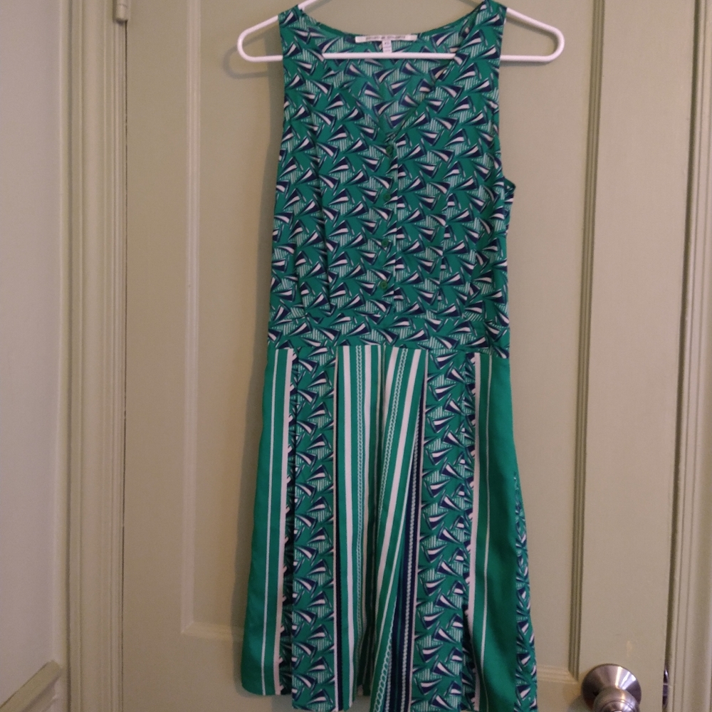 Sailboat-print dress